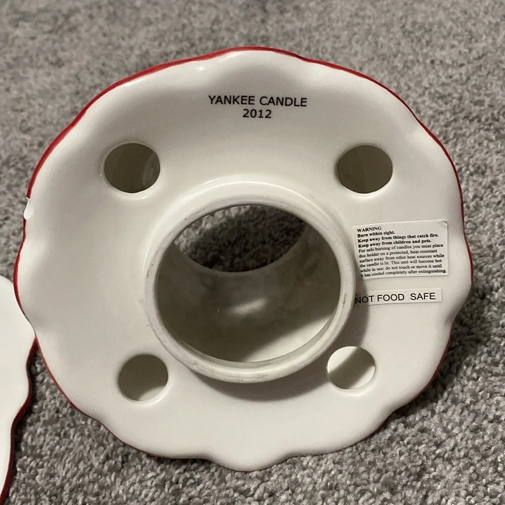 Yankee Candle 2012 Candle Topper Shade & Plate Kitchen Baking
